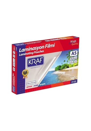 Kraf Laminasyon Filmi Parlak A5 100mıc 100lü 2122