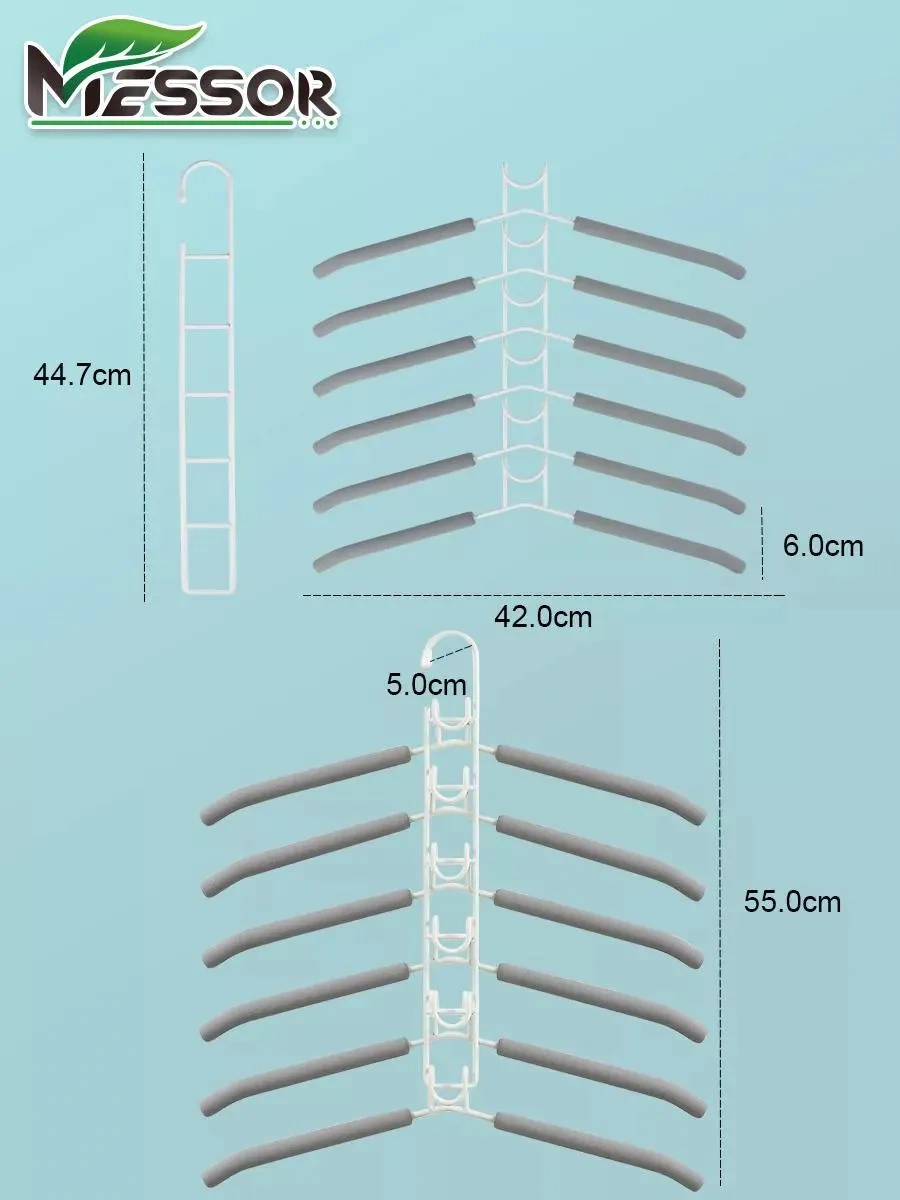 Messor 12'ye 1 Katlanabilir Çok Katmanlı Kıyafet Askısı 438874324 Beyaz