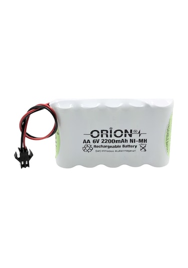 Orion 6 V 2200 mAh AA Kablolu Şarjlı Pil