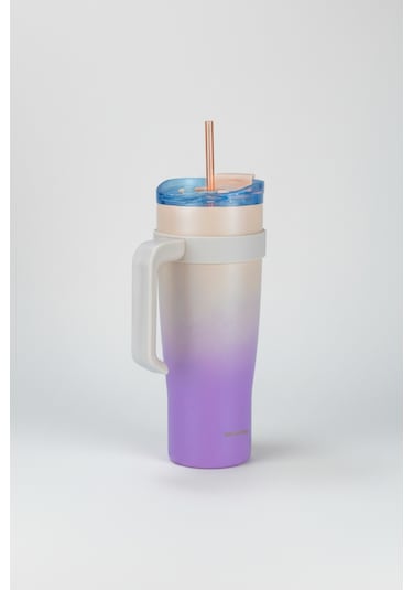 Bernardo Alto Pipetli Termos Bardak Pembe 1000ml Pembe Beyaz