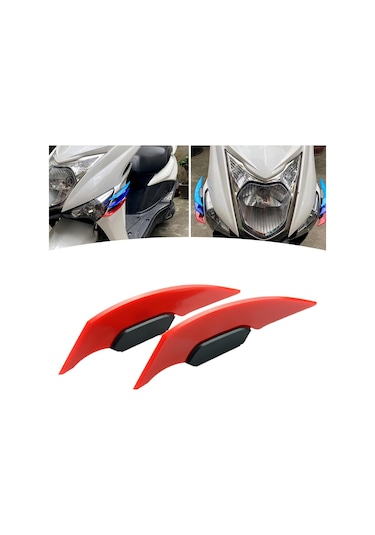 Suntek Motosiklet Winglet Aerodinamik Spoiler Kanat Elektrikli Motosikletler Için Uygun Kırmızı