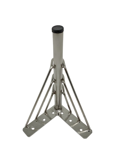 Metal Tel Boru Desenli Ayak Mobilya Masa Ve Dolap Ayağı Krom Metal 18cm 2 Adet