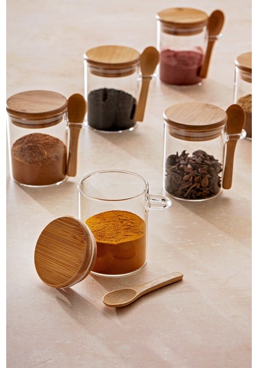 Emsan Lia Borosilikat 6'lı Baharat Seti Şeffaf