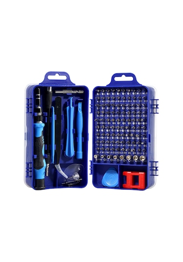 Kangvka Chrome Vanadium Çelik Tamir Aleti Seti: Saat-telefon Çözme, 115 Parça Tornavida Ve Araçlar - Mavi
