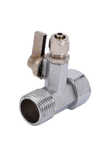 Ulzyvf Oumery 5x Ro Besleme Suyu Adaptörü Küresel Vana Musluk İçin 1/2 İnç İla 1/4 İnç Ters Osmoz Gümüş