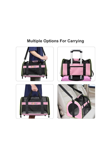 Cbtx Funadd Pet Seyahat Taşıma Çantası Omuz Katlanabilir Tote Çanta Pembe