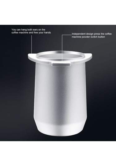 Honmex Stahl Kafein Toz Toplama Kupa - Ev Ve Kafe Kullanıma Uygun - Pişirme Aksesuarı - Bez Boşaltma Önleyici - Breville 8 Serisi Uyumlu - Gümüş Gümüş