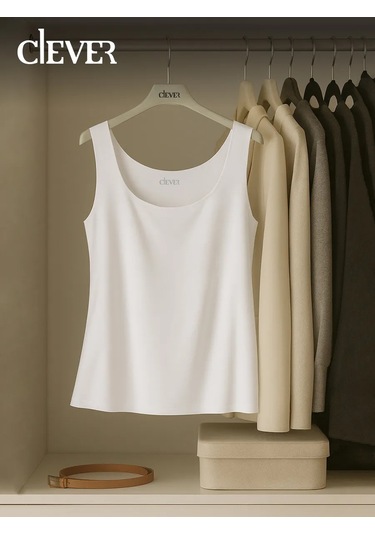 Clever Wear Ceket Altı Dikişsiz Atlet 150417273 Beyaz