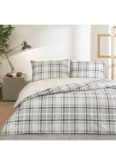 Taç Caleb Ranforce Çift Kişilik Nevresim Takımı Gri 000000001000047548