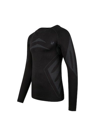2as Erkek Heatwave Seamless Baselayer Üst İçilk Siyah/gri 001