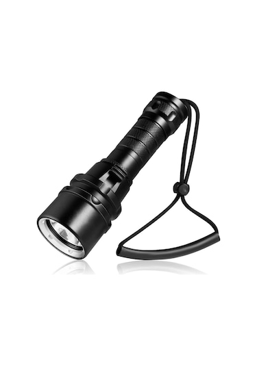 Valkyrie Şarjlı Profesyonel Su Altı Dalış Feneri Yüksek Aydınlatma Su Geçirmez Aluminyum Kasa 2000mah Kutulu