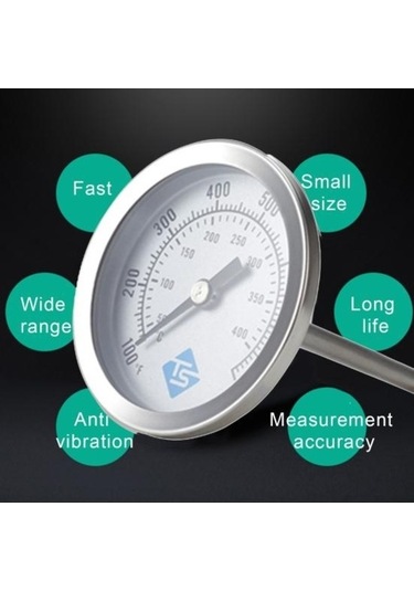 Novahub Yousheng 100-800 Derece Fırın Termometresi Büyük Kadran Kullanışlı Mutfak Aracı Paslanmaz Çelik