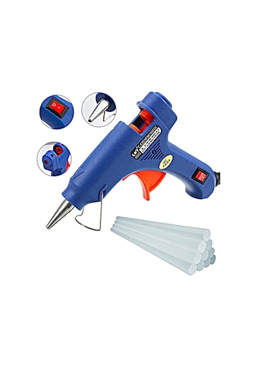 100watt Sıcak Silikon Tabancası 10 Adet Çubuk Slikon Çekme Eritme