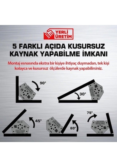 Heinz Linear Manyetik Kaynak Gönyesi 5 Açılı Mkg-201