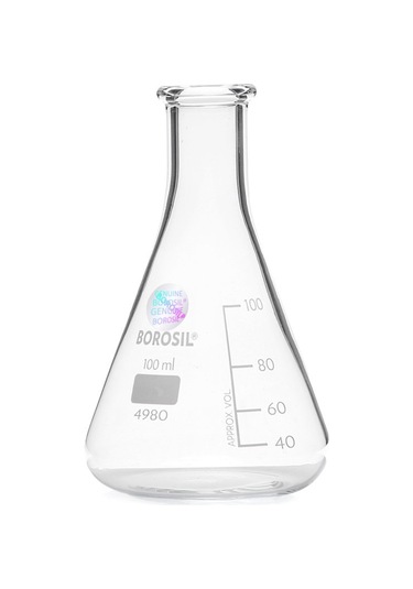 Borosil Dar Boyunlu Dereceli Cam Erlen 100 ML