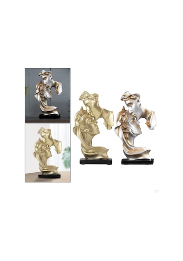 Koleksiyon Reçine Heykeli Çift Süsleme İle Salon Düğün Partisi İçin Soyut Sanat Romantik