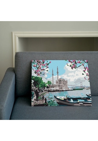 Sayılarla Boyama Seti 40 X 50 Cm Tuval Şasesine Gerili Ortaköy C