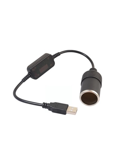 Usb 2.0 5v 2a Erkek To 12v 0.8a Dişi Fiş Çakmak Fişi Çevirici