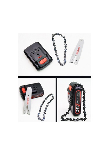 Springsun 24v Akülü Zincirli Testere Seti - 4 İnç Dayanıklı Zincir Ve Şarj Edilebilir Pil