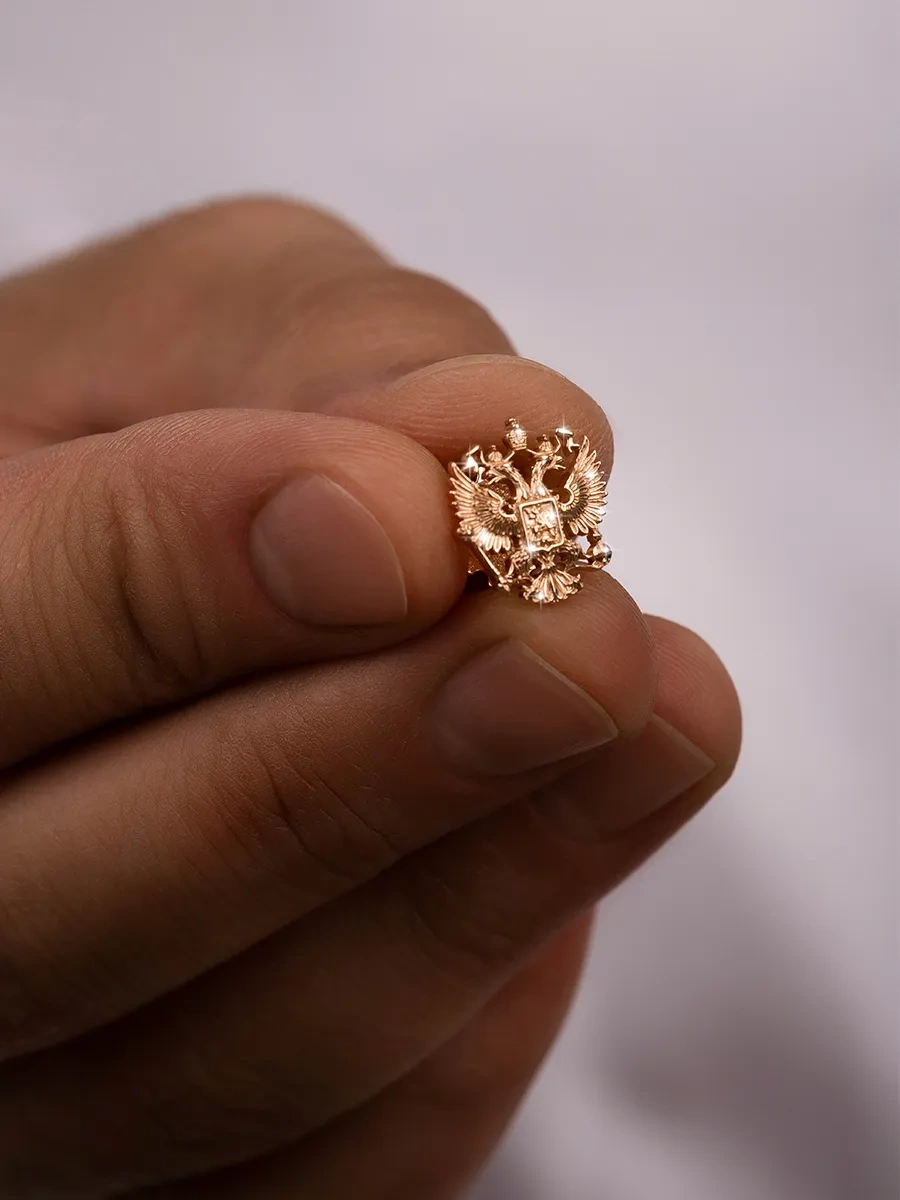Veronika Jewelry Factory Rozet Broş Rusya Arması - Çift Başlı Kartal Ceket İçin 439396169 Altın Rengi