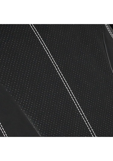 Yaozixa Bej-siyah Deri Oto Koltuk Kılıfı 4'lü Set - Havalandırmalı, Toz Koruyucu, Pvc Deri Ve Kompozit Sünger