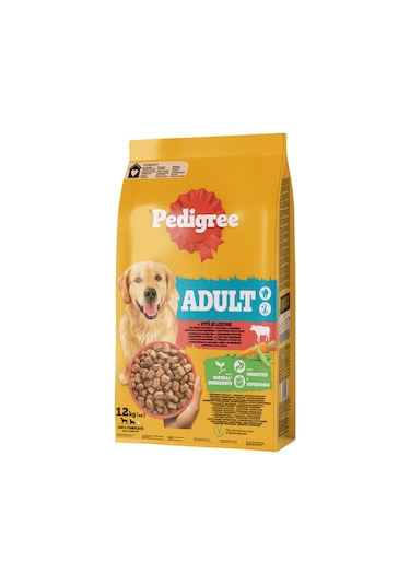 Pedigree Biftekli ve Kümes Hayvanlı Yetişkin Köpek Maması 12 KG