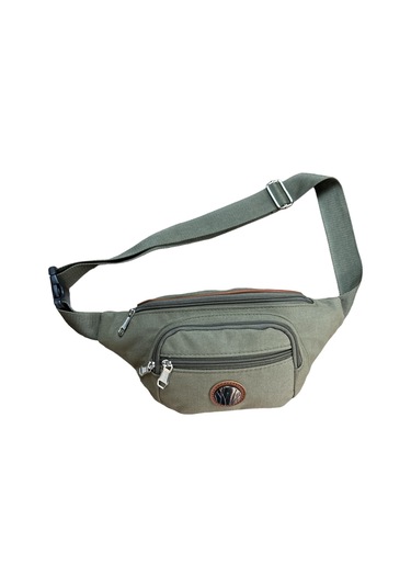 Monte Lui Unisex Kanvas Kumaş Bel Ve Çapraz Çanta Haki