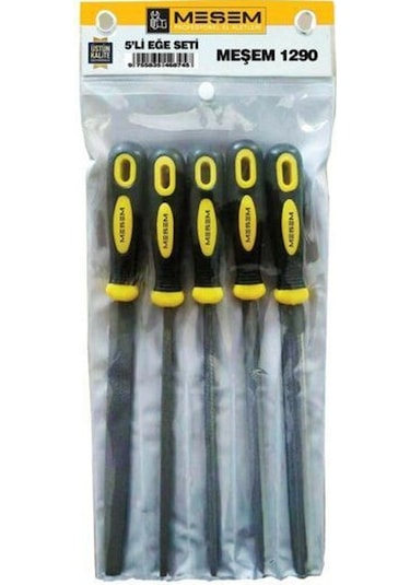 32 Cm Büyük Boy 5 Li Eğe Seti Meşem Marka