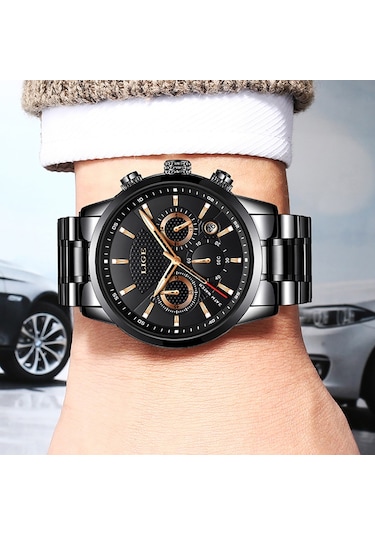 Dış Ticaret Lıge Erkek Spor Kuvars Saat Su Geçirmez Çelik Kemer Çift Göz Çok Fonksiyonlu Saat İş Saati Kemer Gümüş Diğer