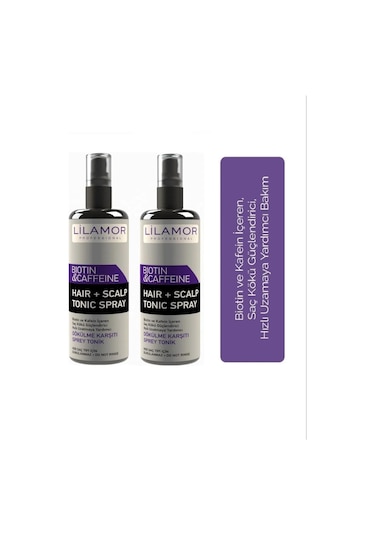 Lilamor Biotin & Kafein Saç Dökülmesine Karşı Tonik Sprey 2 x 250 ML