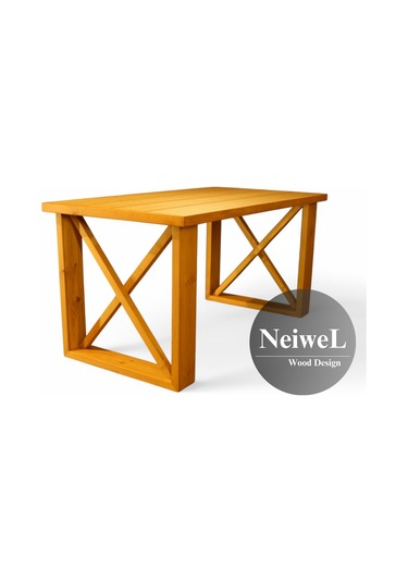 Neiwel Garden Dian Doğal Ahşap Bahçe Yemek Masası-80-100 Açık Ceviz