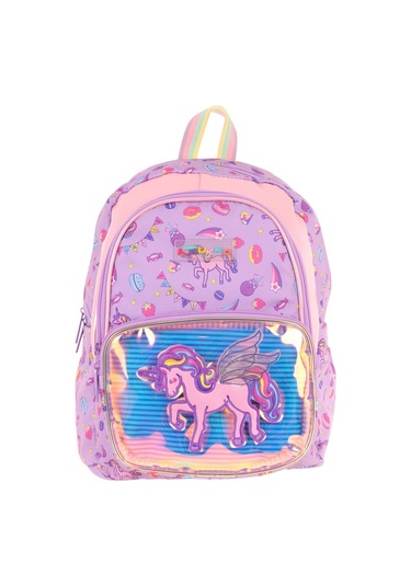 Kaukko Kids Üç Gözlü Kız Çocuk Okul Sırt Çantası Nakışlı Unicorn Desenli - L5221 Lila