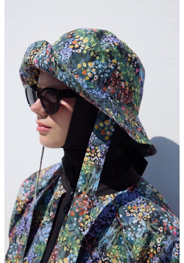 Manuka Bağlamalı Bucket Şapka Tıny Flower Çok Renkli