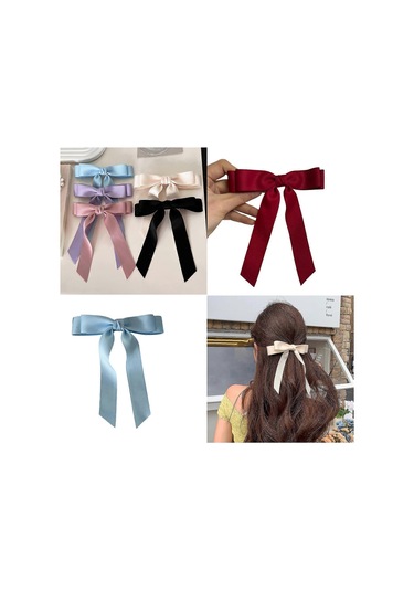 Fiyonk Şeklinde Saç Tokaları Sıcak Kız Uzun Kurdele Fiyonk0004 Diğer