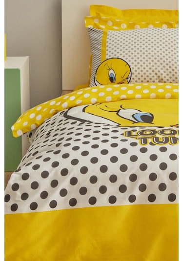 Karaca Home Looney Tunes Tweety Pamuk Tek Kişilik Nevresim 203.12.01.0001