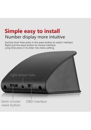 Sones T600 Hud 2,2 İnç Araba Gps Akıllı Dijital Metre, Tft Lcd Çok Renkli, Hız Ve Sürüş Mesaf / Zaman Ve Gerilim Gösterge 52885102