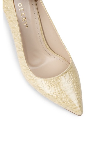 Deery Rugan Bej Stiletto Kadın Topuklu Ayakkabı - 0k101zbejm01 Bej