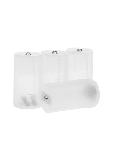 Suofeng 4 Adet Beyaz 2xaa'dan D Tipine Pil Dönüştürücü - Pil Bağlantı Kutusu Pp Malzeme