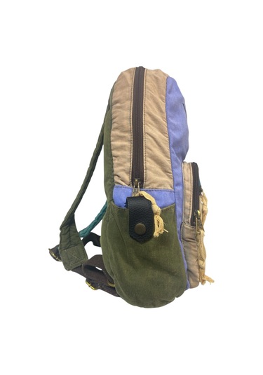 Kaliteli Renkli Vintage Disayn Günlük Sırt Gezi Okul Seyahat Çantası 31 Cm X 41 Cm Yeşil