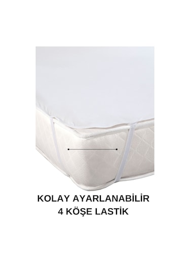Formeya Alez %100 Pamuk Lastikli Su Sıvı Geçirmez Alez Beyaz