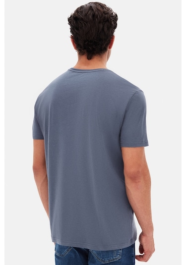 Ds Damat Regular Fit Füme Düz Nakışlı %100 Pamuk T-shirt 4hc140632006m Füme