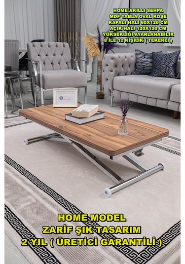 Home Üst Tabla Mdf Urartu Oval Köşe Alt Krom