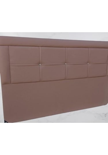 Başlık Dk Çift Kişilik 160'lık Kahverengi Hasır Görünümlü Suni Deri Kumaş El Yapım