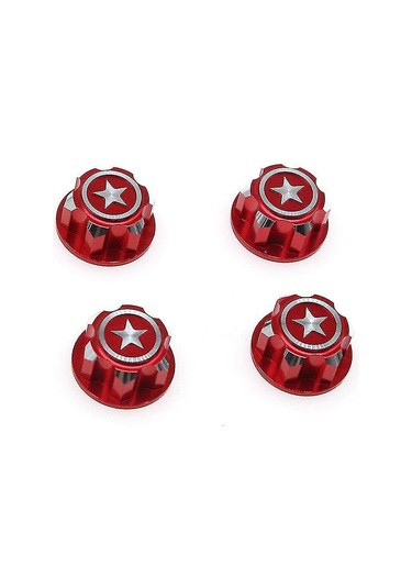 Maiyame Traxxas Arrma 1/8 Rc Araçlar İçin 4 Adet 17mm Kırmızı Alüminyum Altıgen Tekerlek Somunu