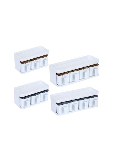 Createtech Sarı Kaşıklı Çeşni Kabı: Pratik Plastik, Düzenli Saklama Kutusu Mutfak İçin Sarı