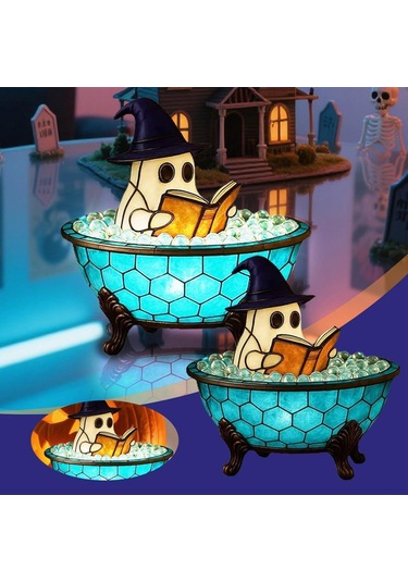 Tenfowee Halloween Mavi Peri Masal Işığı - Led Fantazi Gece Lambası, Banyo Odası Dekoru, Parti Hediyesi Pil Yok