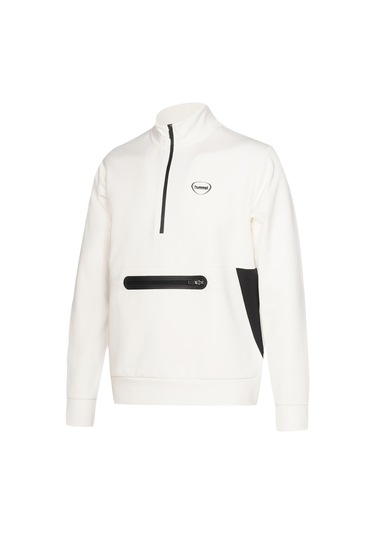 Hummel Loton Yarım Fermuarlı Sweatshırt 922255-9003 Beyaz