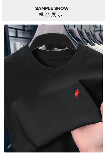 Yazlık Erkek Pamuklu Kısa Kollu Tişört, Sade Düz Renk, Yuvarlak Yaka Uzay Mavisi