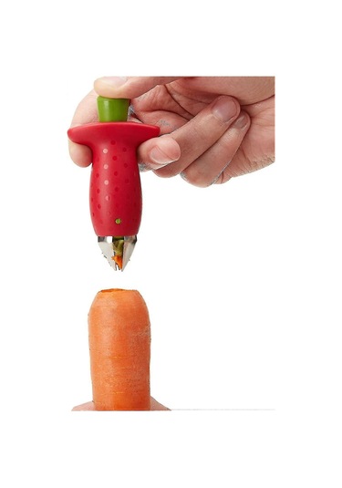 2 Adet Çilek Soyucu Ve Çilek Dilimleyici Seti, Çilek Sapı Ve Yapraklarını Ayıklamak İçin Diğer