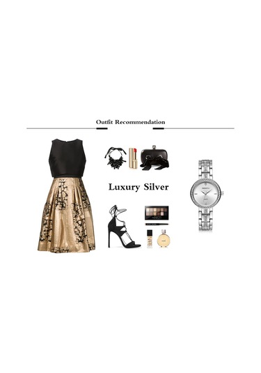 Samdoo Kadınlar İçin Yaşam Suya Dayanıklı Kuru Stili Ultra İnce Kasa Ve Paslanmaz Çelik Kayışlı Quartzluk Kol Saati Gümüş Silver